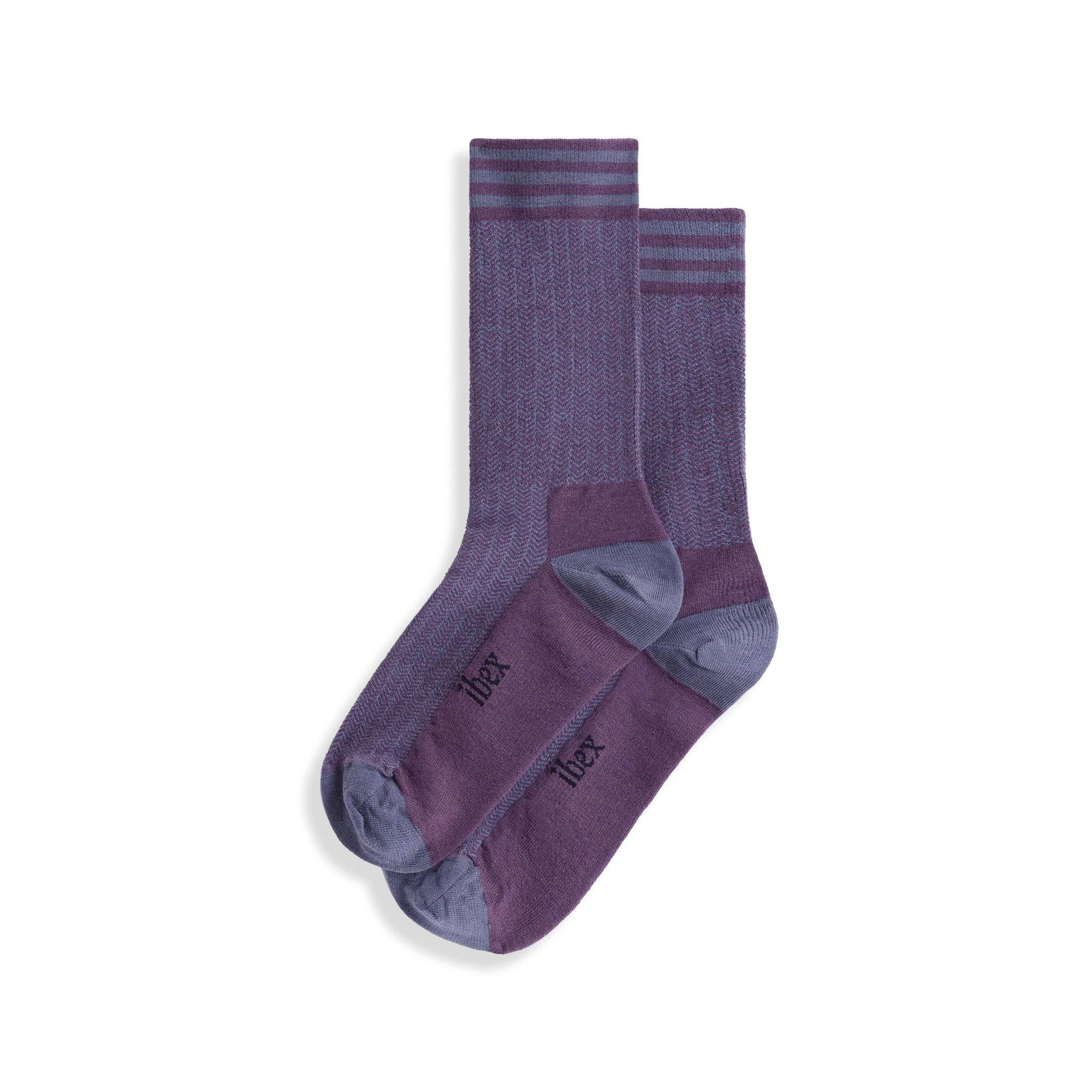 Ibex Nomad Herringbone Crew Socks