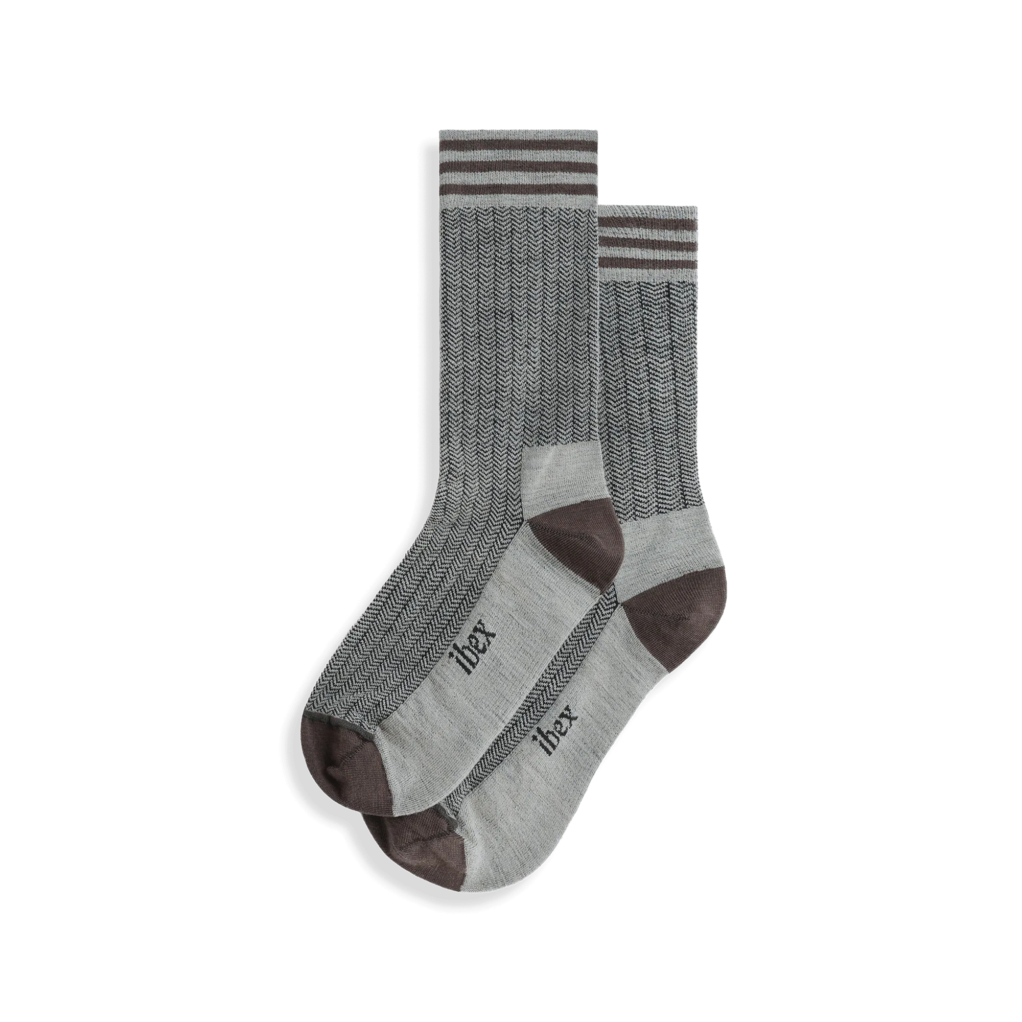 Ibex Nomad Herringbone Crew Socks