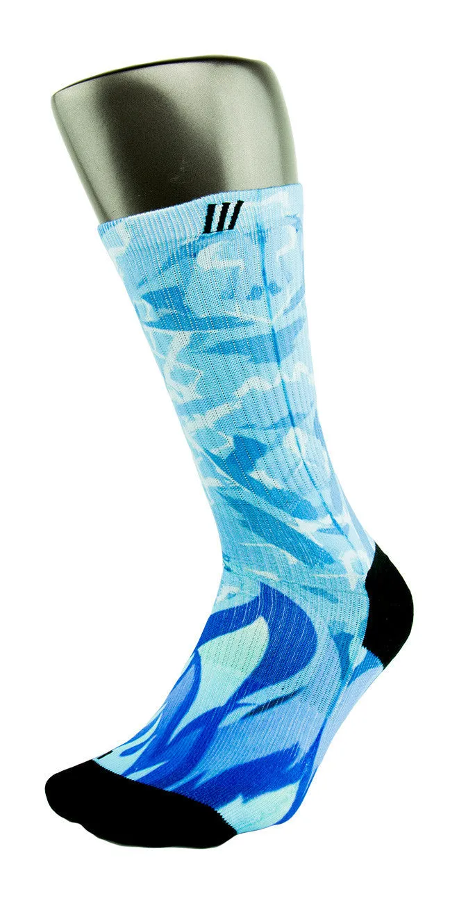 Icy Blue CES Custom Socks