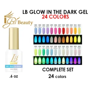 iGel LB Glow-in-the-Dark Gel Color .6 oz - Complete Set - 24 Colors (#G01-#G24)