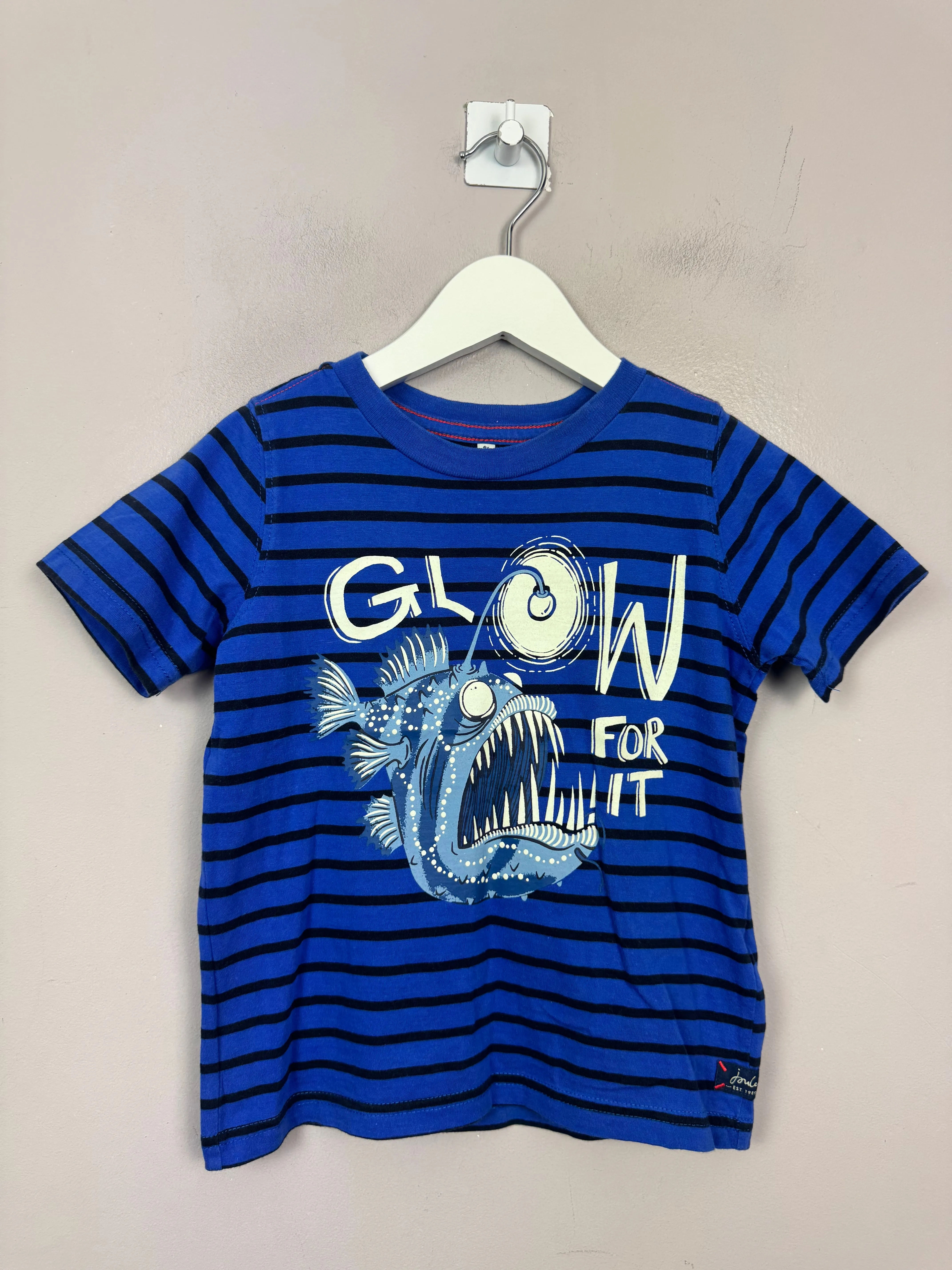 Joules glow fish t-shirt 4y