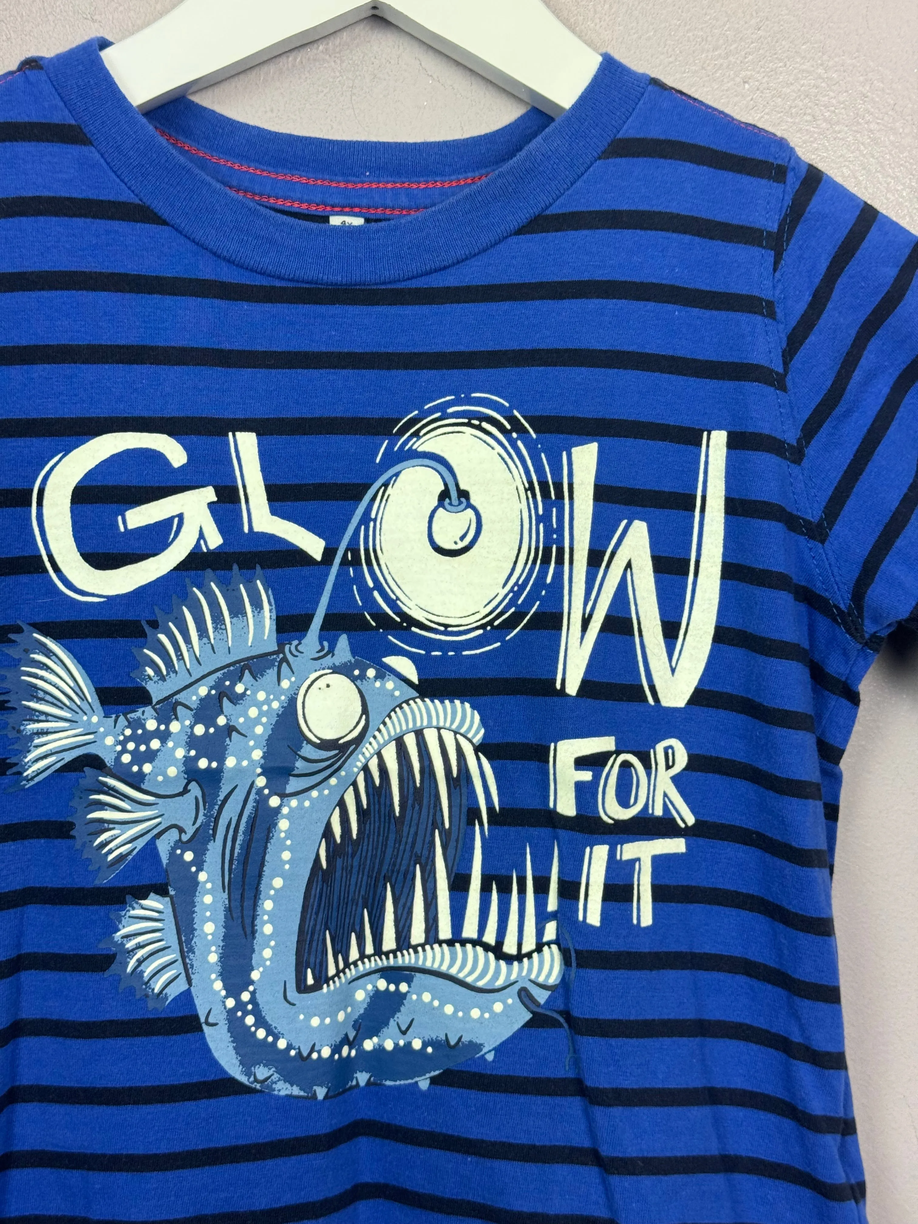 Joules glow fish t-shirt 4y