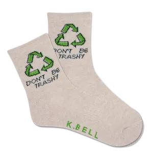 K.Bell Women's Don't Be Trashy Active Crew Sock