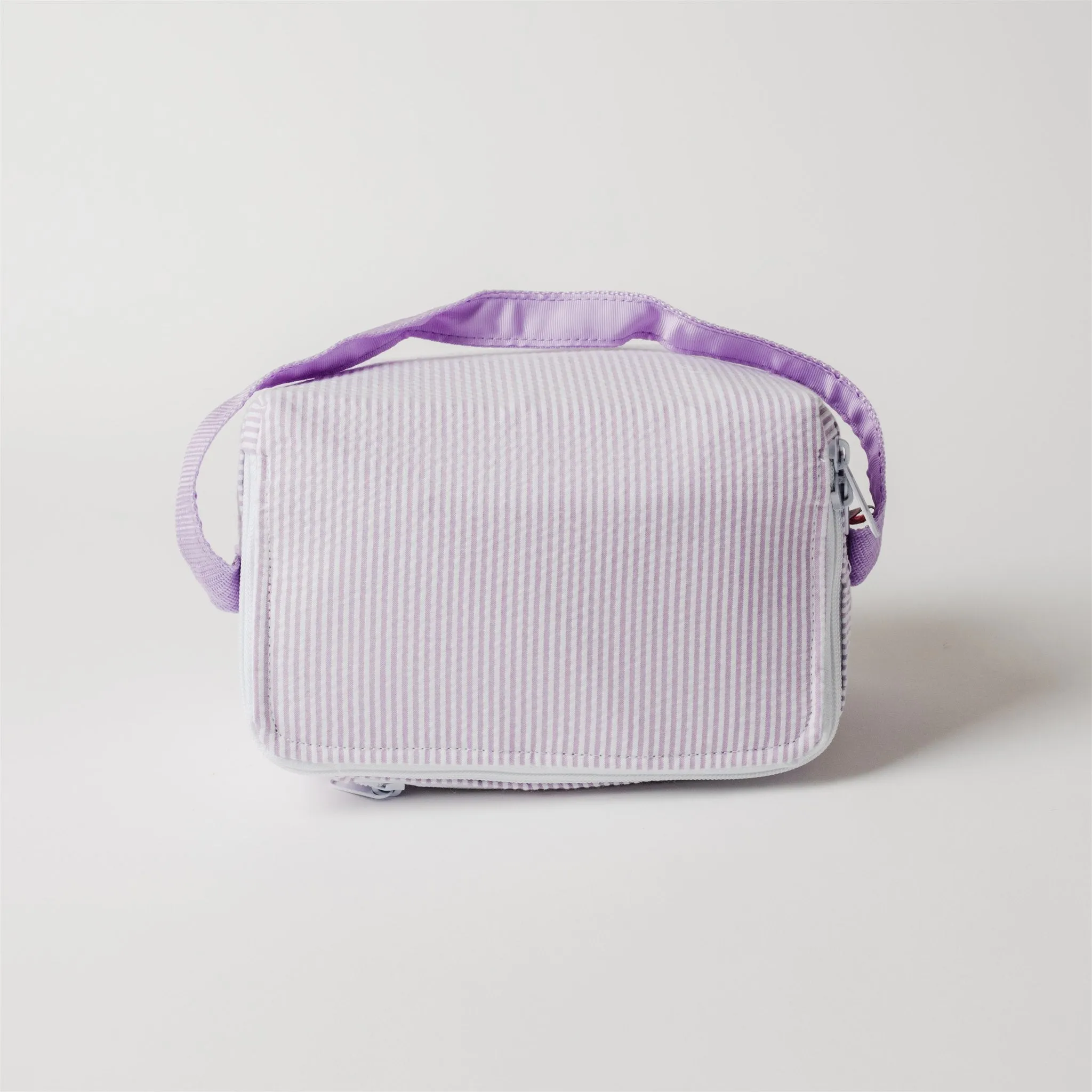 Lilac Seersucker Rectangle Lunch Box