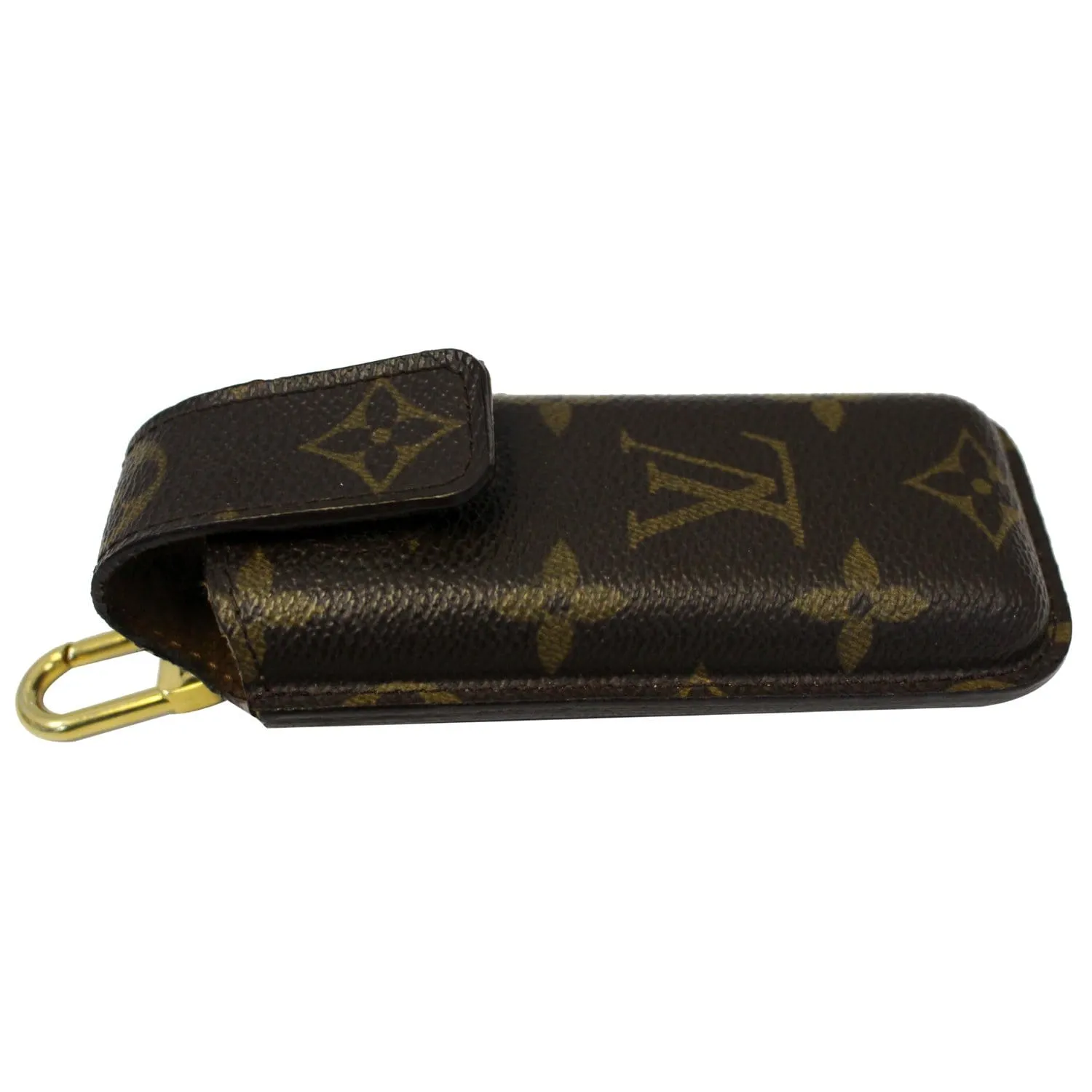 LOUIS VUITTON Etui Telephone International Monogram Phone Case Brown