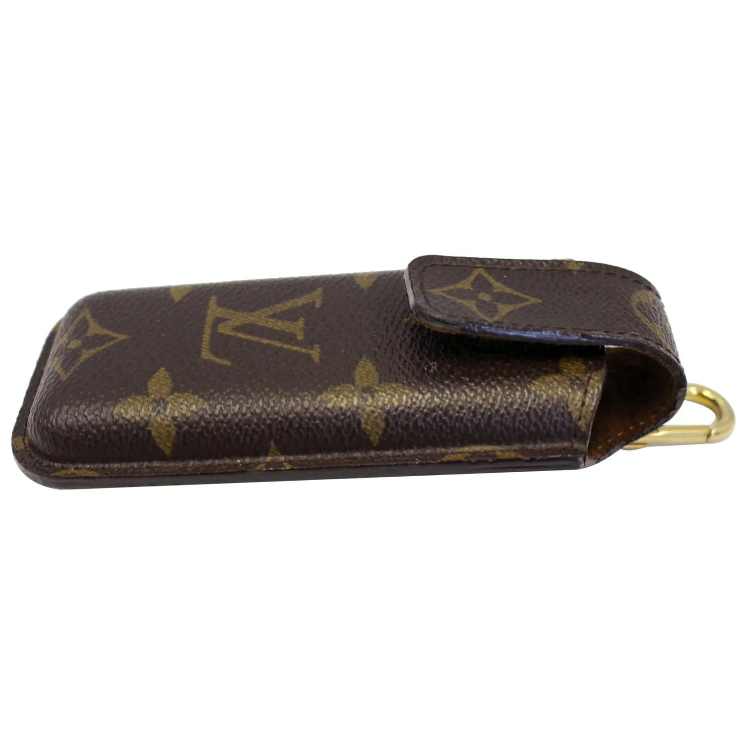LOUIS VUITTON Etui Telephone International Monogram Phone Case Brown