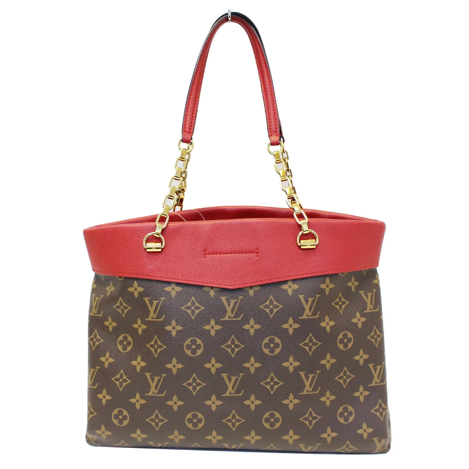 LOUIS VUITTON Pallas Chain Shopper Bag Monogram Canvas Cherry