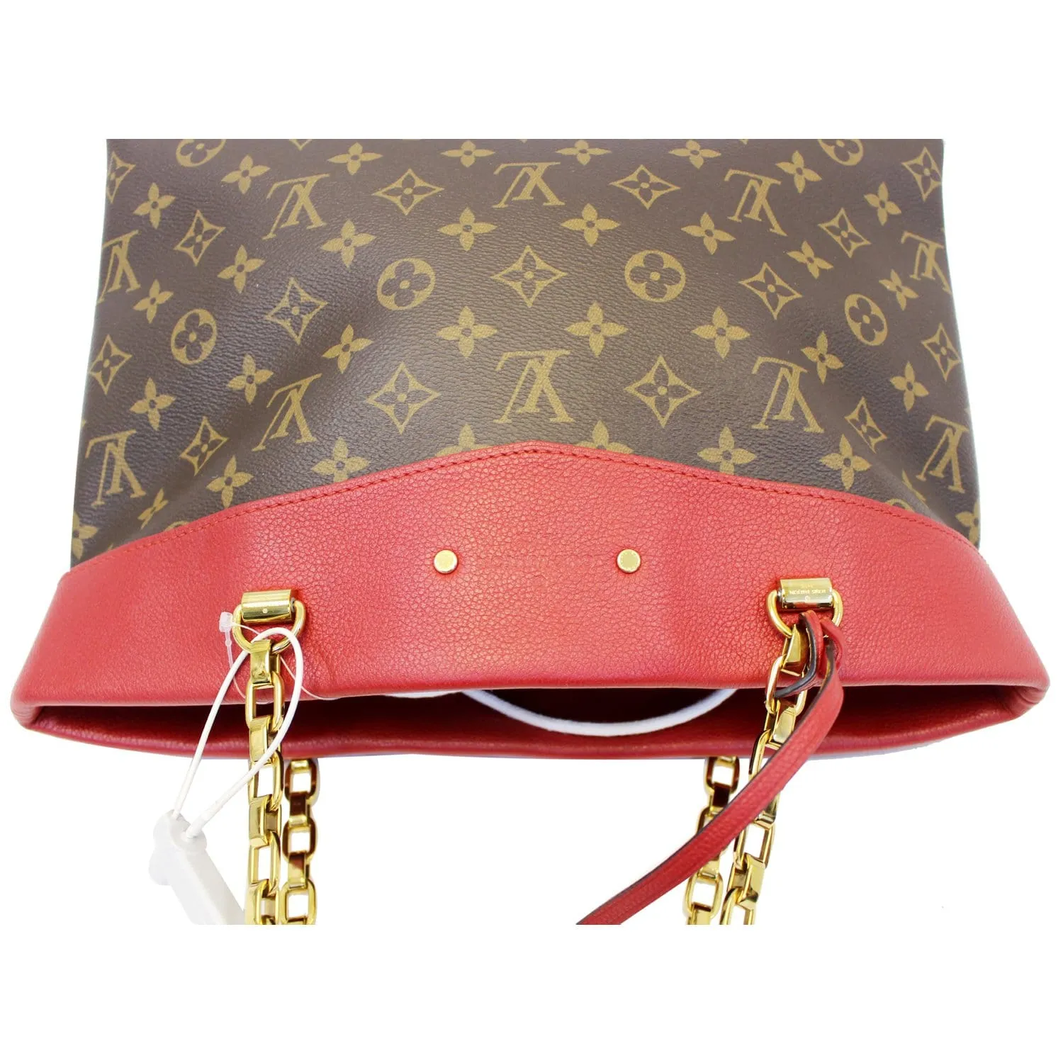 LOUIS VUITTON Pallas Chain Shopper Bag Monogram Canvas Cherry