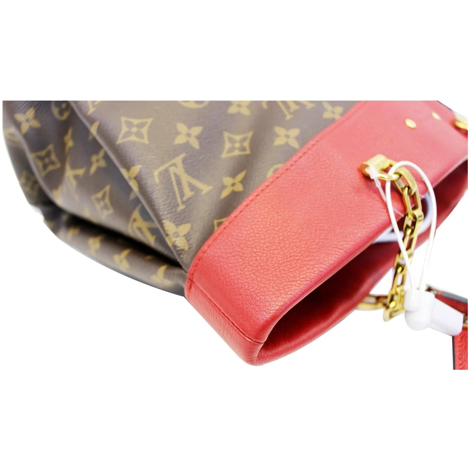 LOUIS VUITTON Pallas Chain Shopper Bag Monogram Canvas Cherry