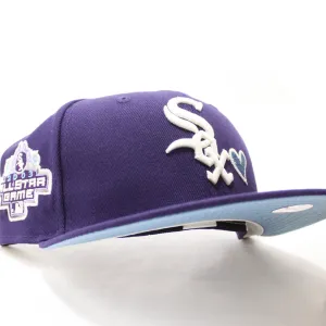 Love Chicago White Sox 2003 All-Star Game New Era 59Fifty Fitted Hat (GITD Purple Sky Blue Under Brim)