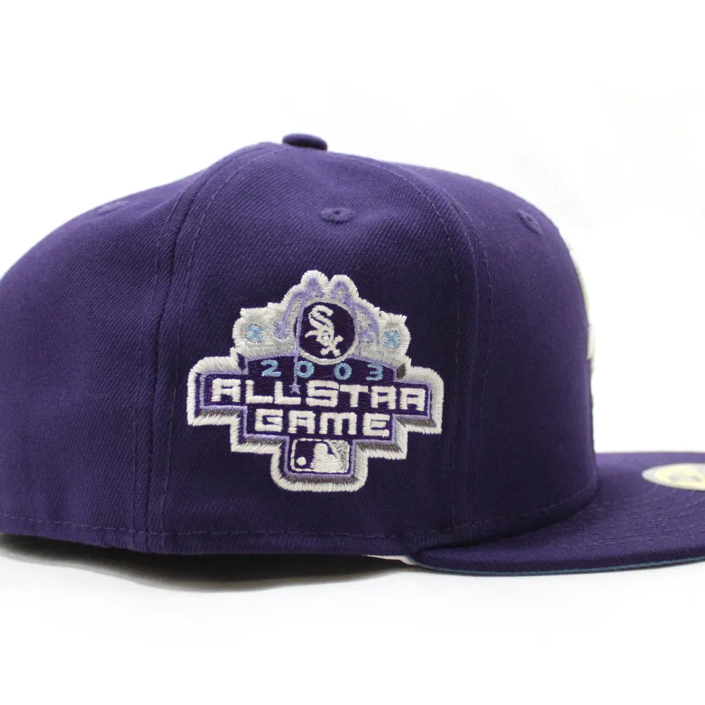Love Chicago White Sox 2003 All-Star Game New Era 59Fifty Fitted Hat (GITD Purple Sky Blue Under Brim)