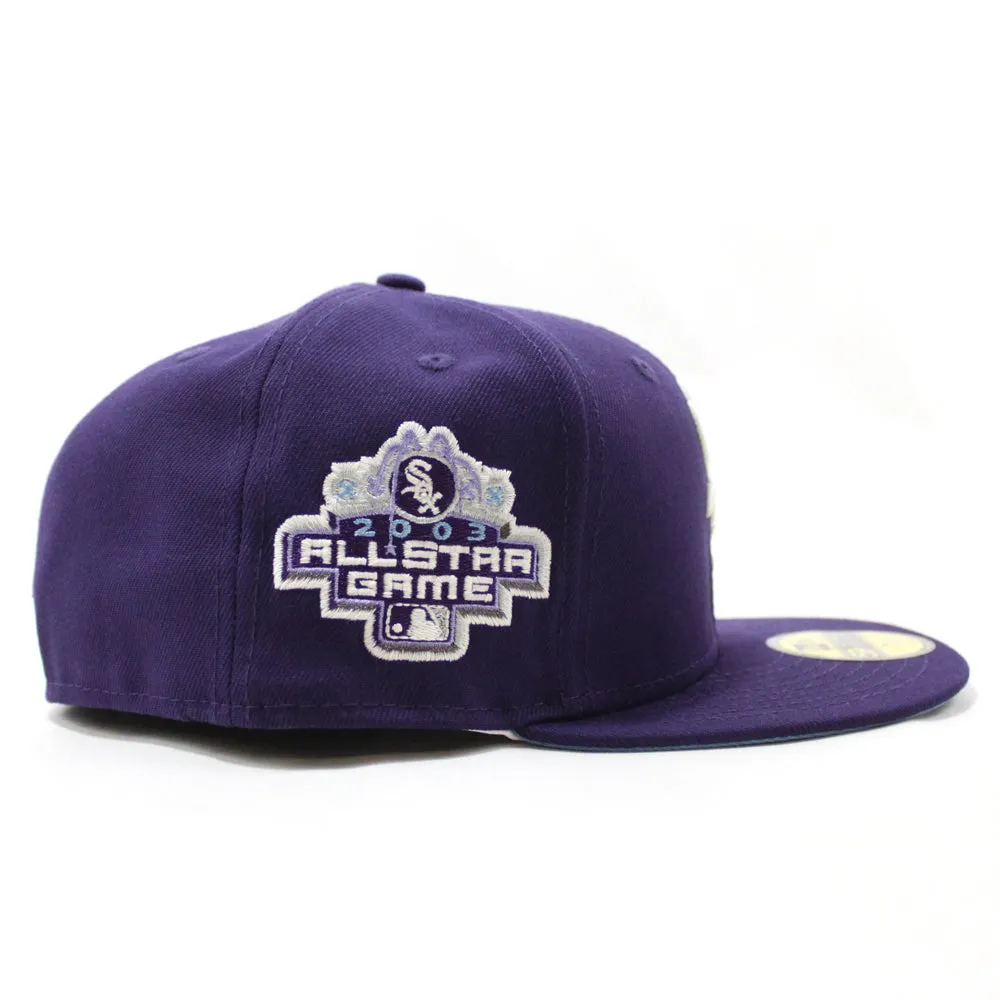 Love Chicago White Sox 2003 All-Star Game New Era 59Fifty Fitted Hat (GITD Purple Sky Blue Under Brim)