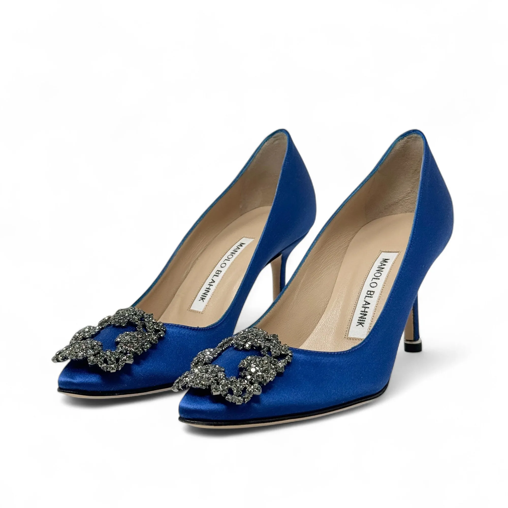 Manolo Blahnik Blue Hangisi Pumps 36