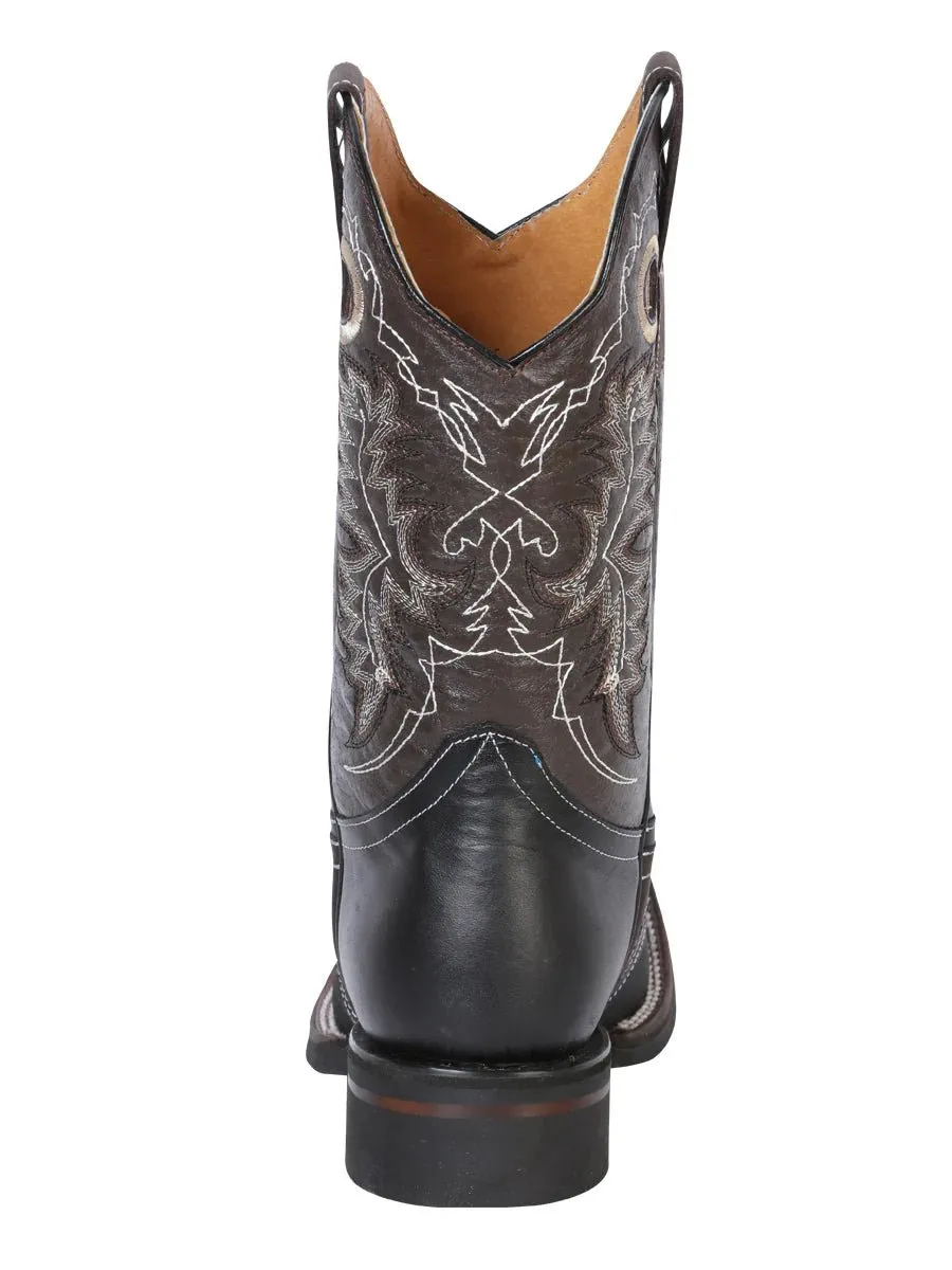 Men's Genuine Leather Saddle Western Cowboy Boots 'El General' 33308