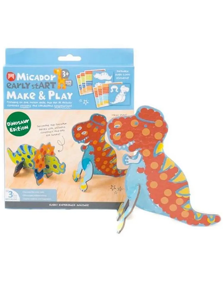 Micador early stART - Make & Play Kids Art Craft Set - Dino Edition