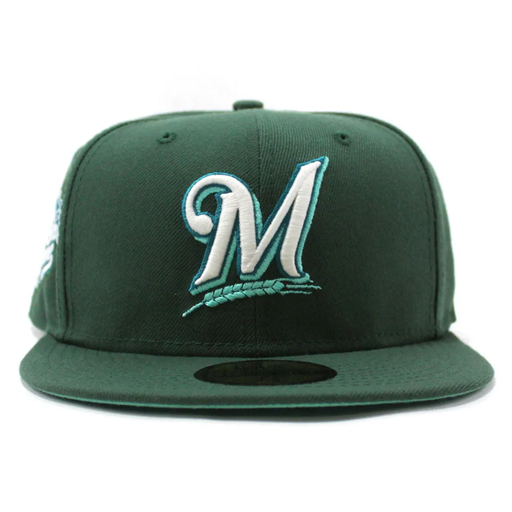 Milwaukee Brewers 2002 All-Star Game New Era 59Fifty Fitted Hat (Glow in the Dark Green Mint Under Brim)