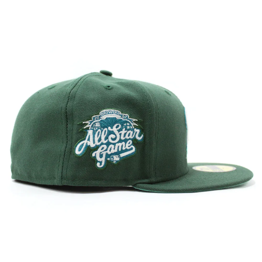 Milwaukee Brewers 2002 All-Star Game New Era 59Fifty Fitted Hat (Glow in the Dark Green Mint Under Brim)