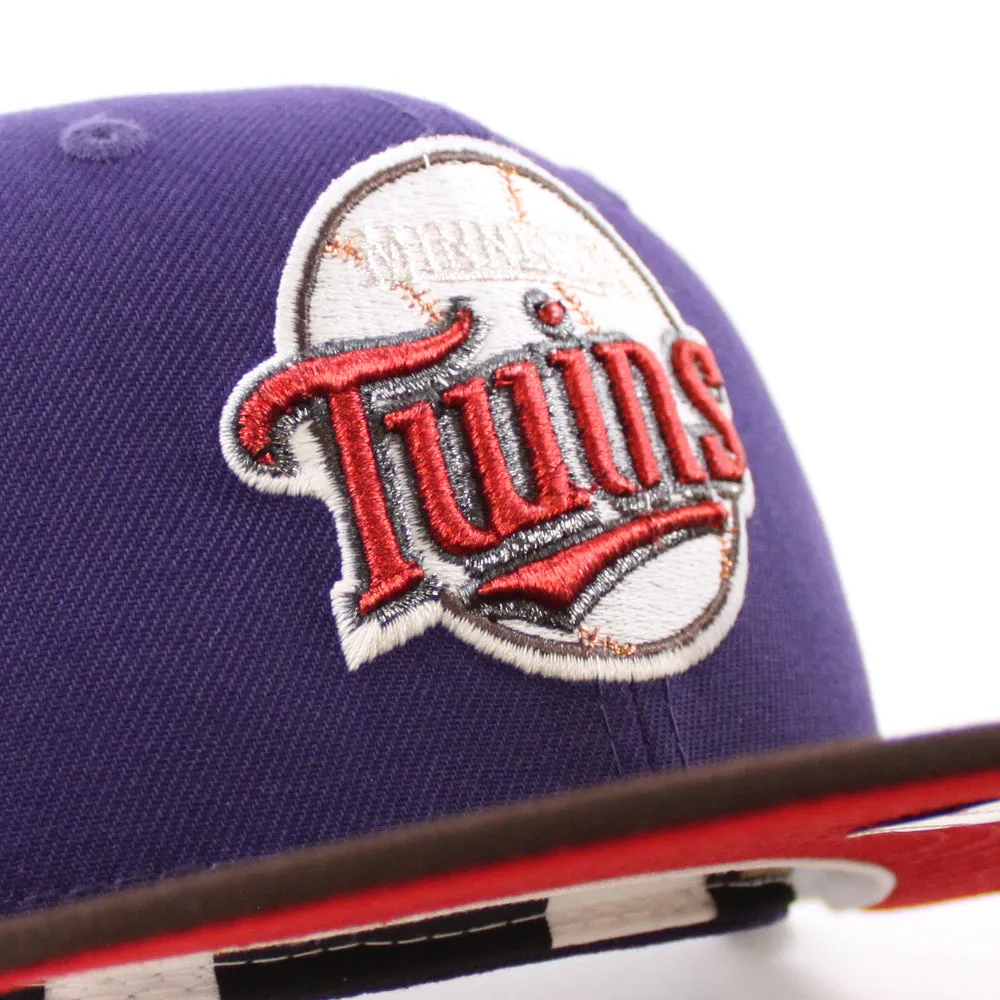 Minnesota Twins 30th Anniversary New Era 59Fifty Fitted Hat (GITD Purple Burnt Wood Scarlet Under Brim)