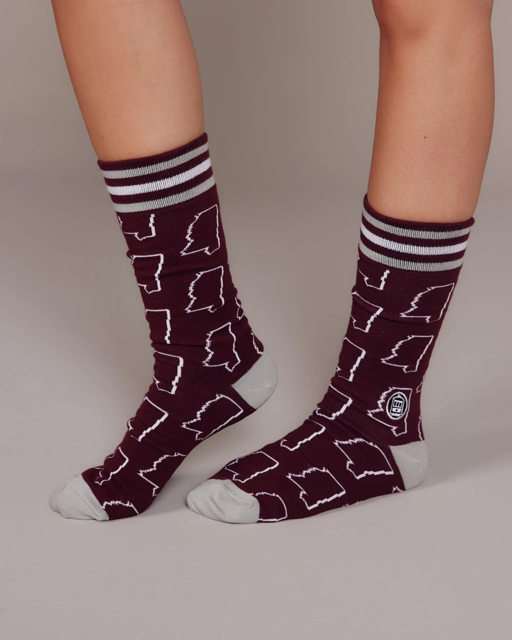 Mississippi Maroon Socks