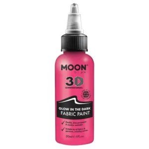 Moon Glow Glow In The Dark Fabric Paint, Pink