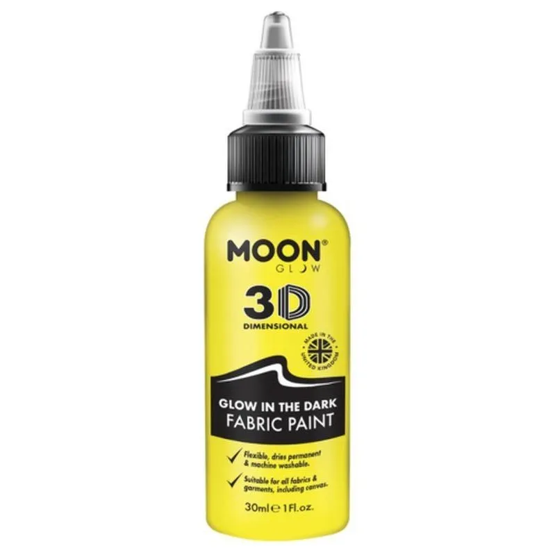 Moon Glow Glow In The Dark Fabric Paint, Yellow