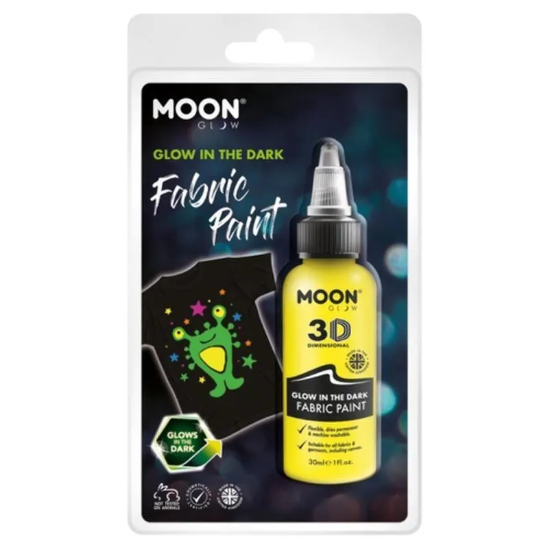 Moon Glow Glow In The Dark Fabric Paint, Yellow