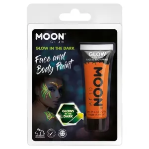Moon Glow Glow In The Dark Face Paint, Orange