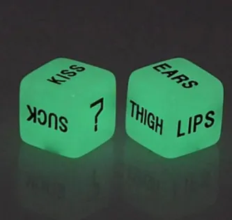 NEW Kinky Sex Dice Set Glow in the Dark