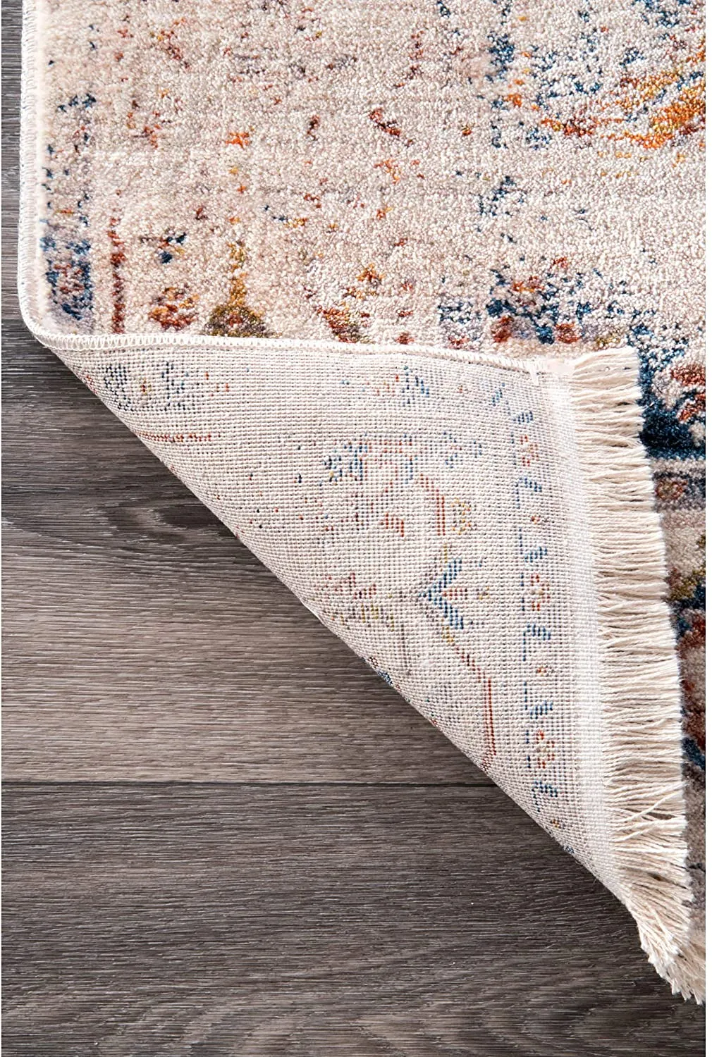 New nuLOOM Ethel Medallion Fringe Area Rug, 5' x 7' 9", Ivory! Retails $335 W/Tax!