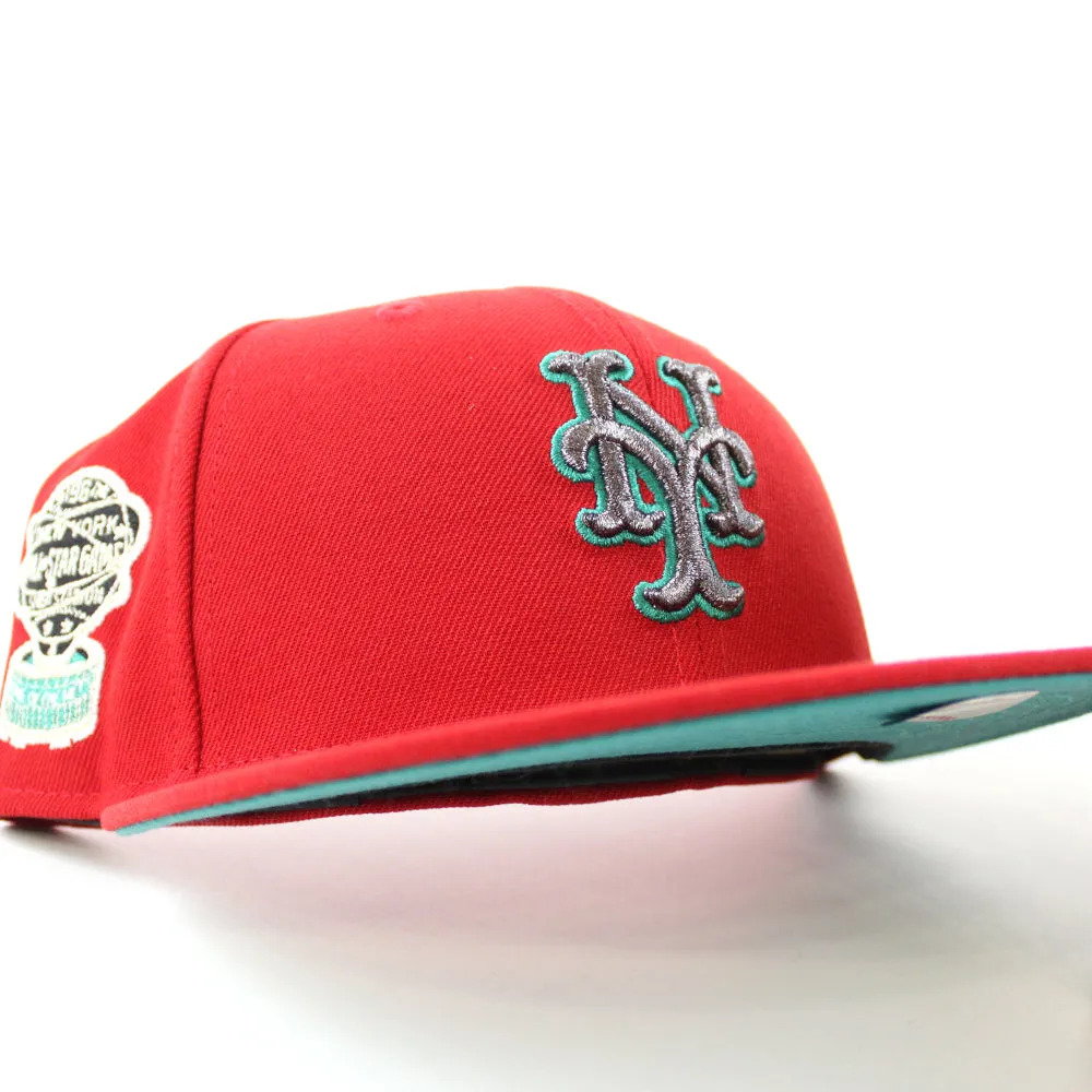 New York Mets 1964 All Star Game59Fifty New Era Fitted Hat (Scarlet Turquoise Under Brim)