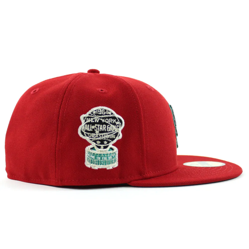 New York Mets 1964 All Star Game59Fifty New Era Fitted Hat (Scarlet Turquoise Under Brim)