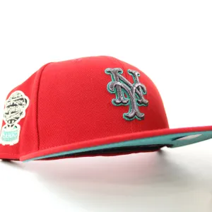 New York Mets 1964 All Star Game59Fifty New Era Fitted Hat (Scarlet Turquoise Under Brim)