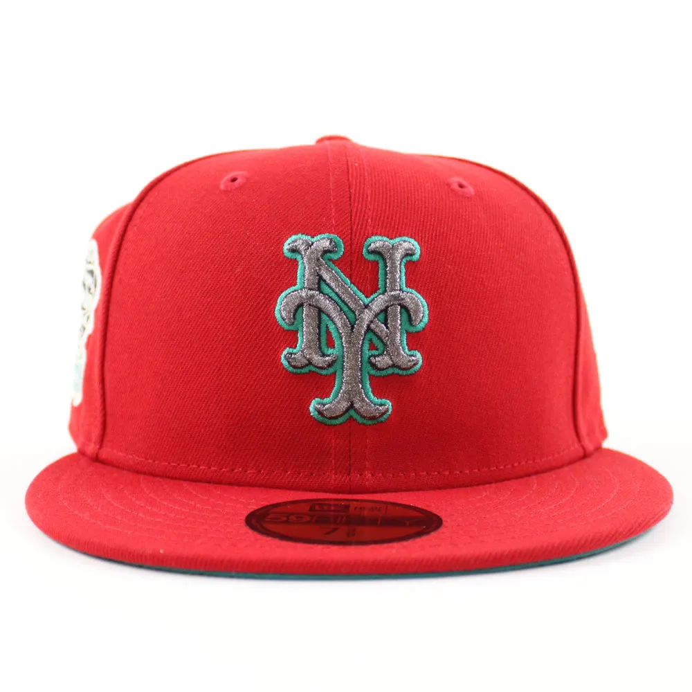 New York Mets 1964 All Star Game59Fifty New Era Fitted Hat (Scarlet Turquoise Under Brim)