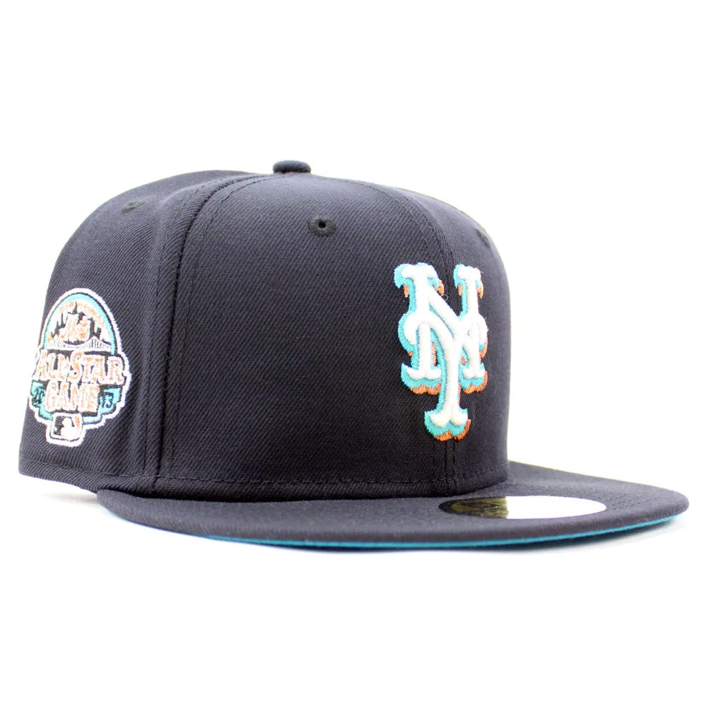 New York Mets 2013 All-Star Game 59Fifty New Era Fitted Hat (GITD Navy Aqua Under Brim)