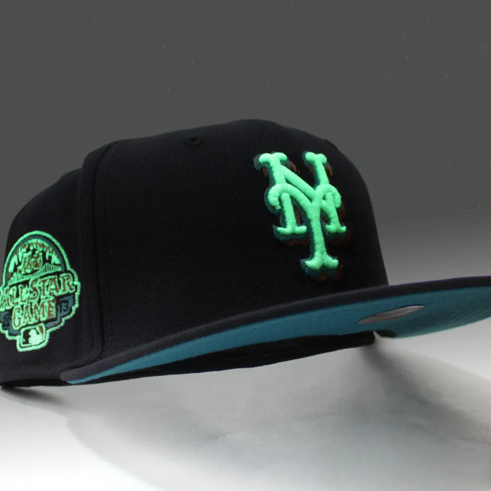 New York Mets 2013 All-Star Game 59Fifty New Era Fitted Hat (GITD Navy Aqua Under Brim)