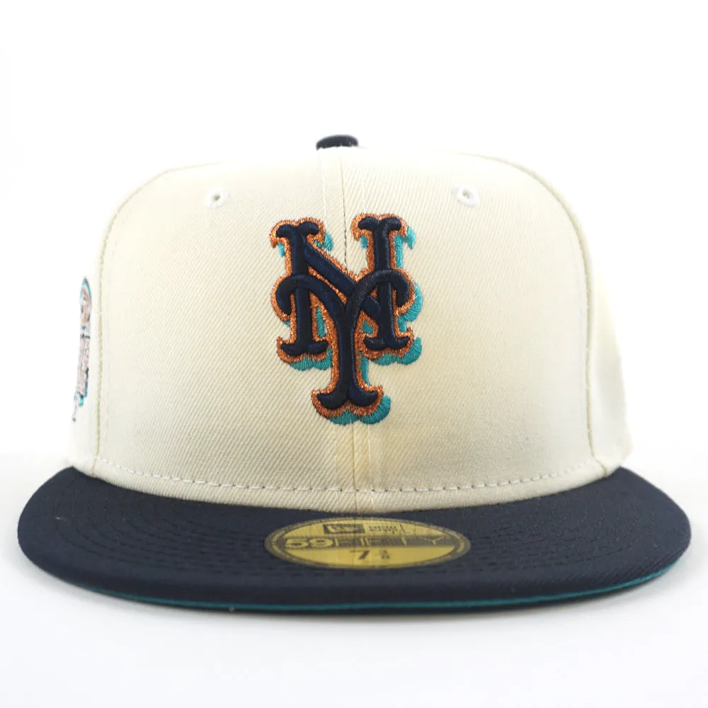 New York Mets 2013 All-Star Game New Era 59Fifty Fitted Hat (Chrome White Navy Aqua Under Brim)