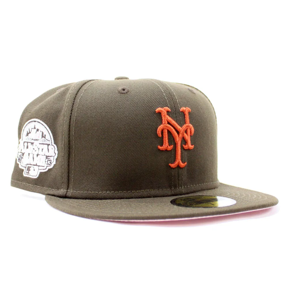 New York Mets 2013 All-Star Game New Era 59Fifty Fitted Hat (Glow in the Dark Walnut Pink Under Brim)