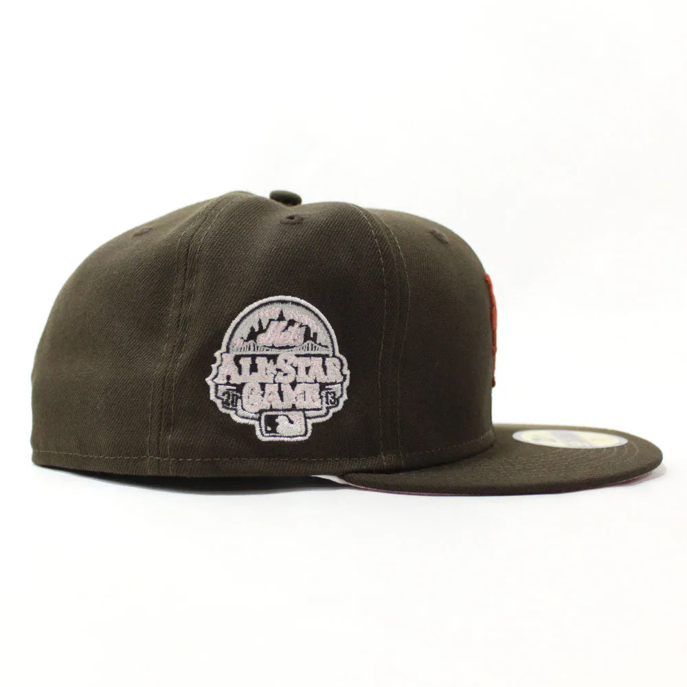 New York Mets 2013 All-Star Game New Era 59Fifty Fitted Hat (Glow in the Dark Walnut Pink Under Brim)