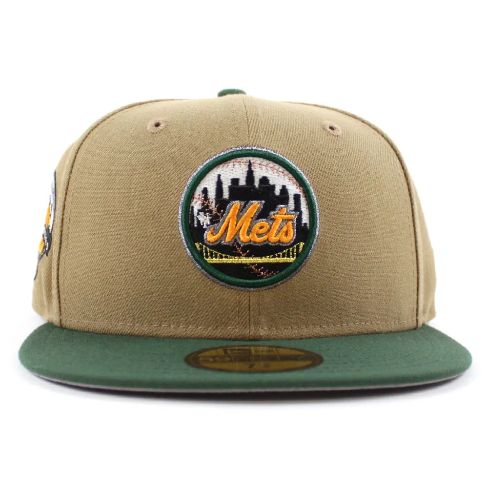 New York Mets 50th Anniversary New Era 59Fifty Fitted Hat (Glow in the Dark khaki Cilantro Gray Under Brim)