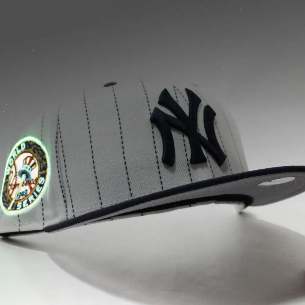 New York Yankees 1949 World Series New Era 59Fifty Fitted Hat (Pinstripe Navy Gray Under Brim)