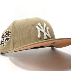 New York Yankees 2000 World Series  New Era 59Fifty Fitted Hat (GITD Camel Peach Under Brim)
