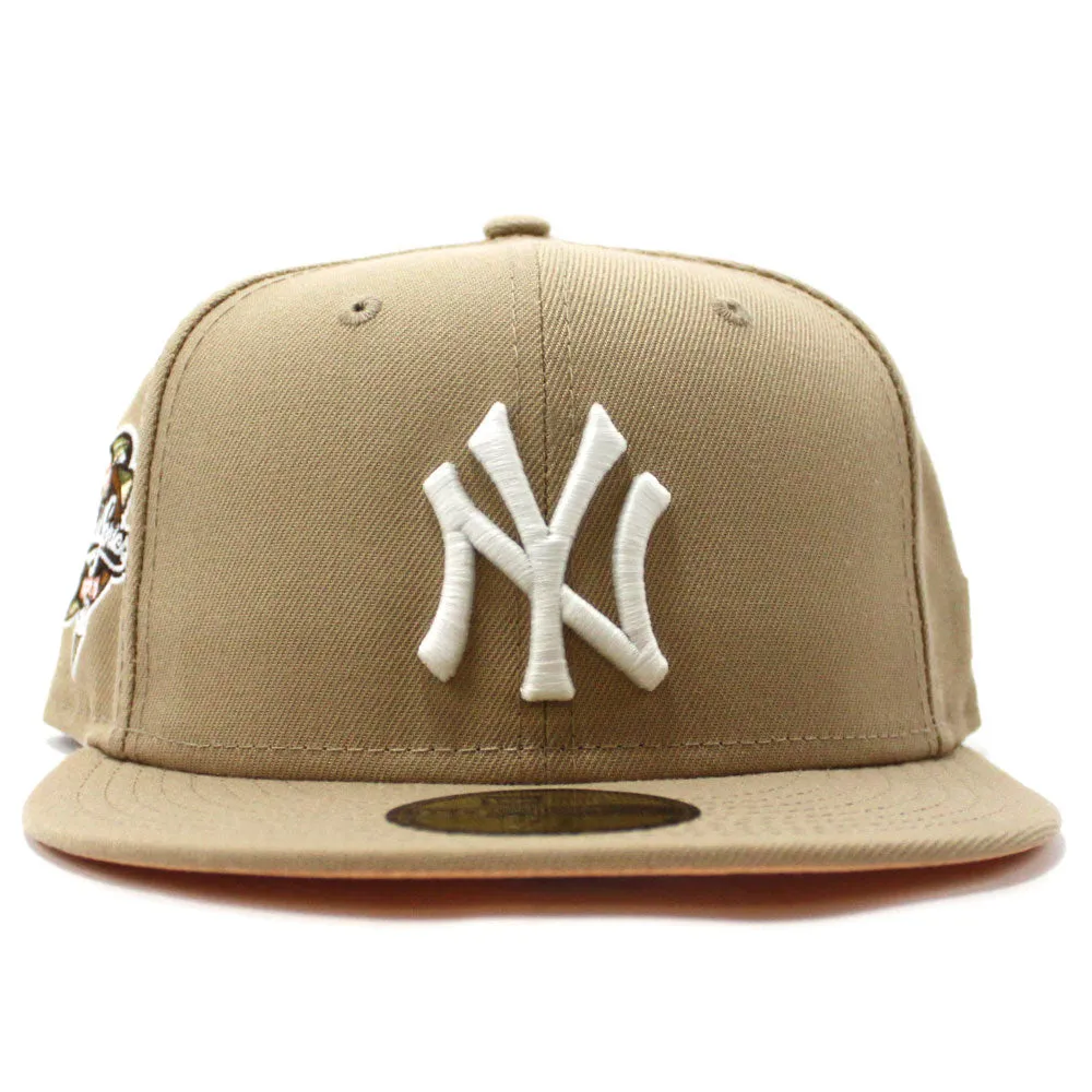 New York Yankees 2000 World Series  New Era 59Fifty Fitted Hat (GITD Camel Peach Under Brim)