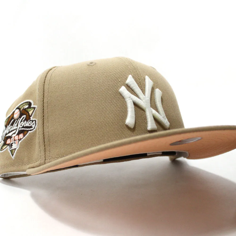 New York Yankees 2000 World Series  New Era 59Fifty Fitted Hat (GITD Camel Peach Under Brim)