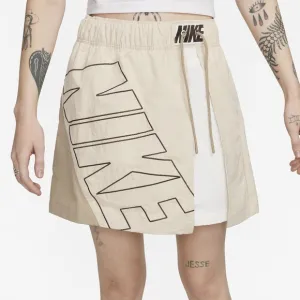 NWT Nike Sportswear Sanddrift Khaki/Sail White Retro Asymmetric Track Skirt
