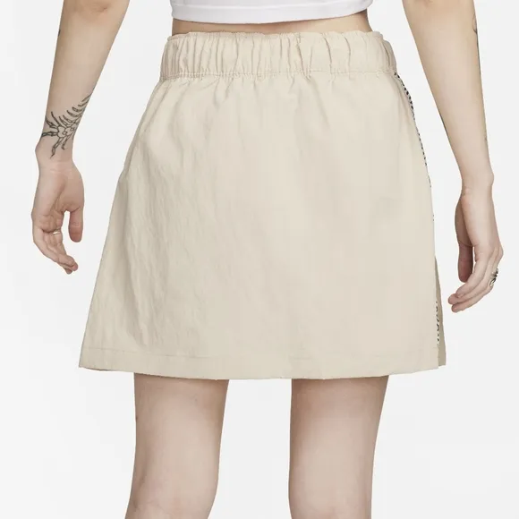 NWT Nike Sportswear Sanddrift Khaki/Sail White Retro Asymmetric Track Skirt
