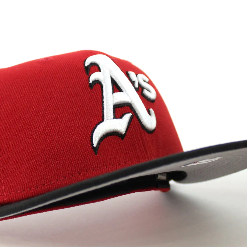 Oakland Athletics 1987 All Star Game New Era 59Fifty Fitted Hat (Red Black Gray Under Brim)