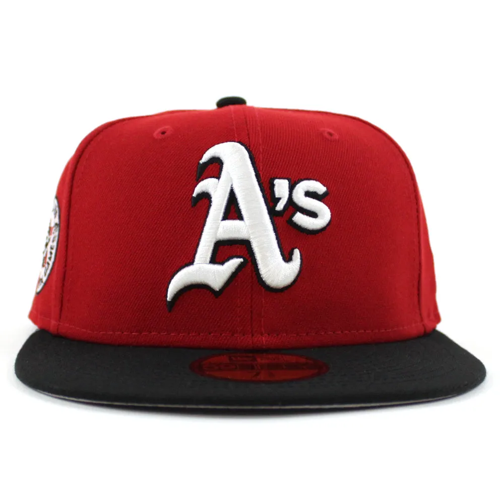 Oakland Athletics 1987 All Star Game New Era 59Fifty Fitted Hat (Red Black Gray Under Brim)