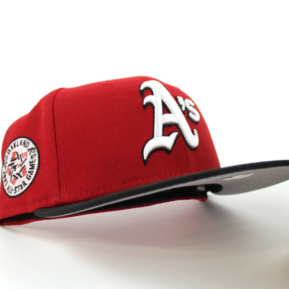 Oakland Athletics 1987 All Star Game New Era 59Fifty Fitted Hat (Red Black Gray Under Brim)