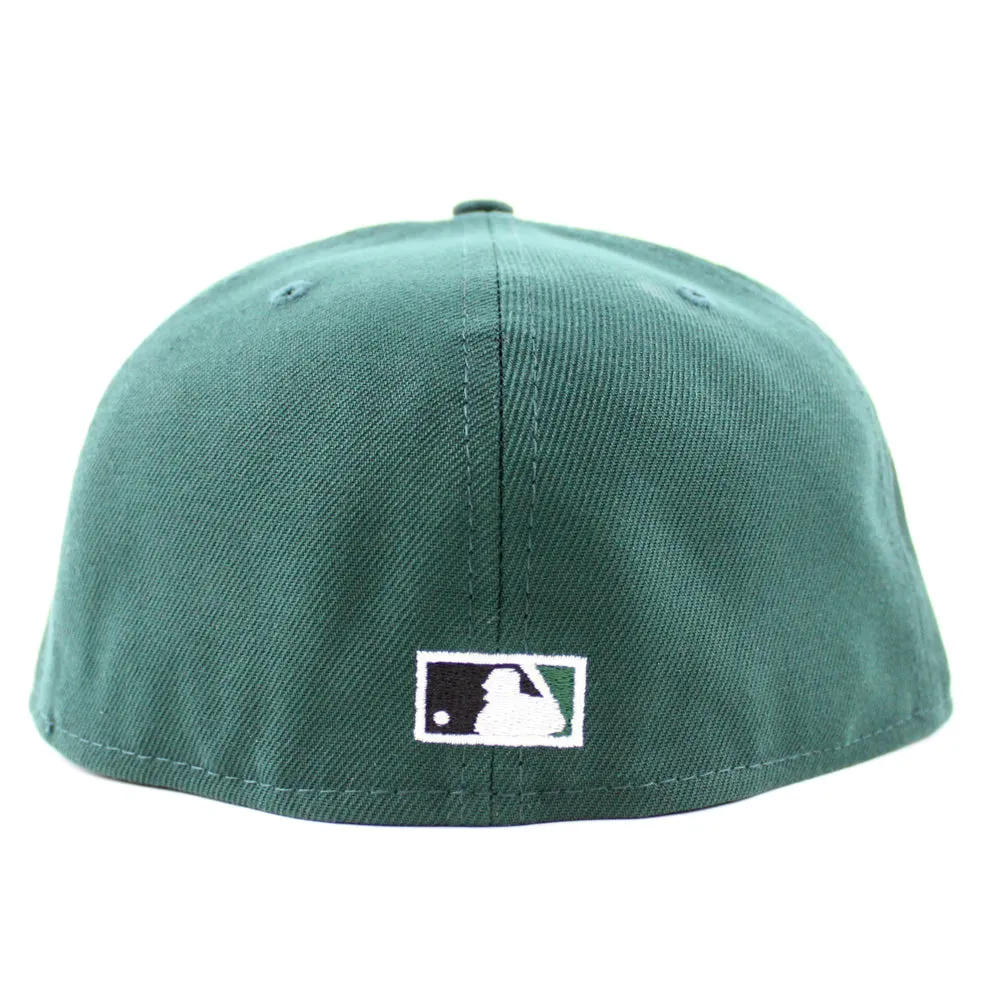Oakland Athletics 50TH ANNIVERSARY New Era 59Fifty Fitted Hat (GITD Green Gray Under Brim)