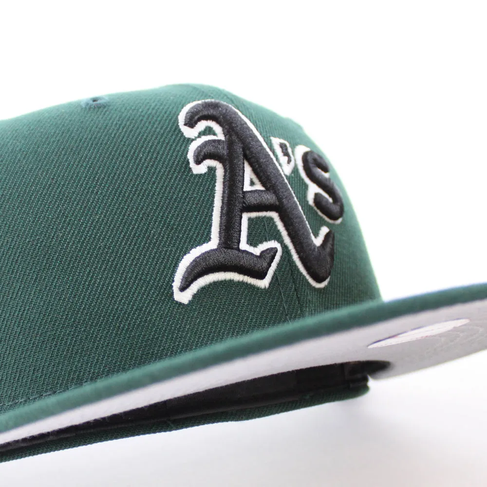 Oakland Athletics 50TH ANNIVERSARY New Era 59Fifty Fitted Hat (GITD Green Gray Under Brim)